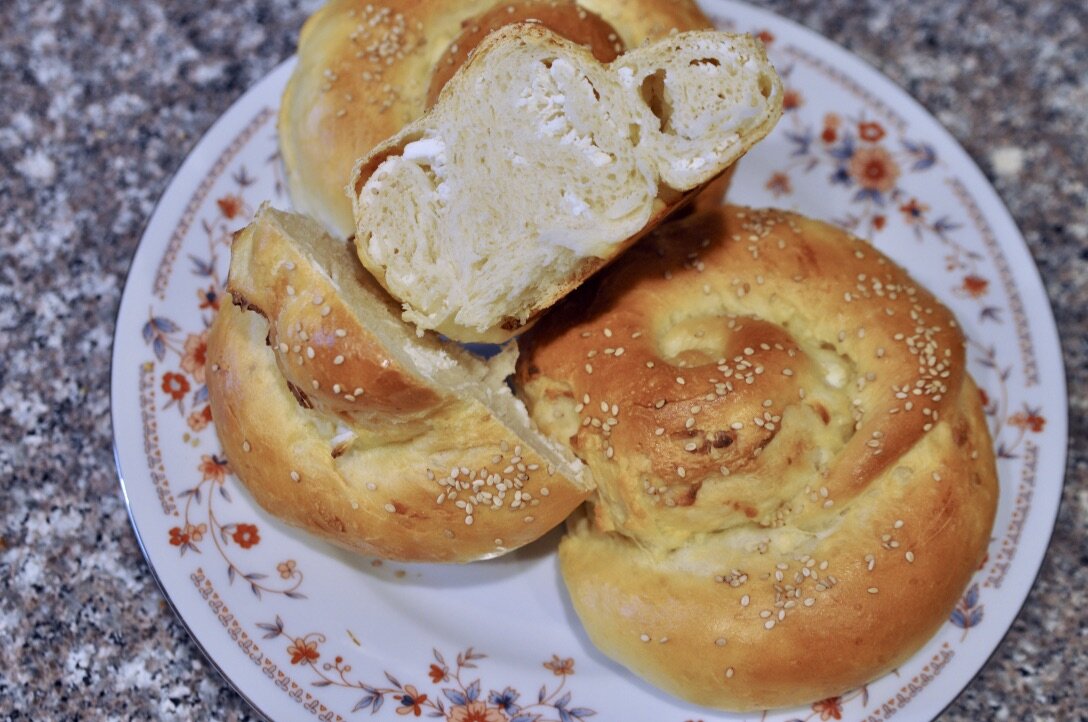 Börek Bread Buns inside view